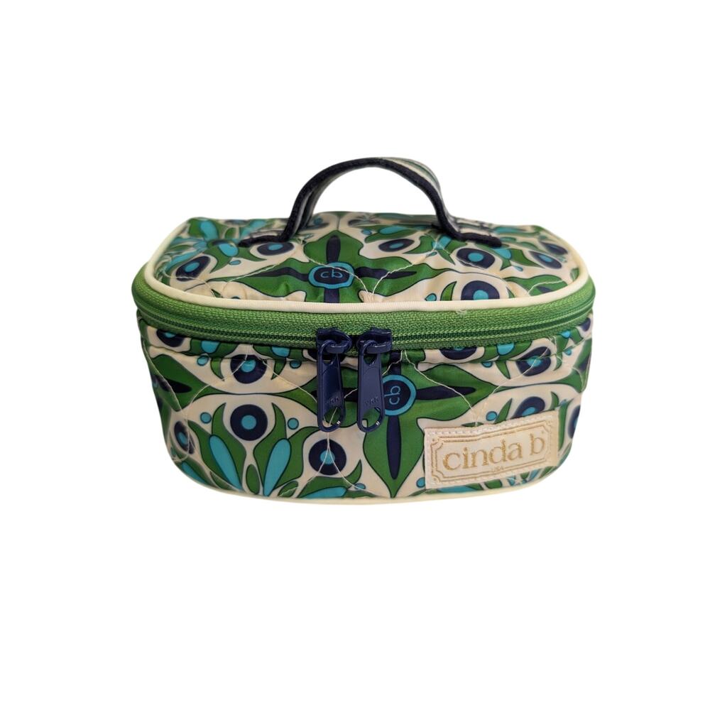 Cinda B Women Accessories, Mosaic Print Quilted Mini Travel Cosmetic Bag